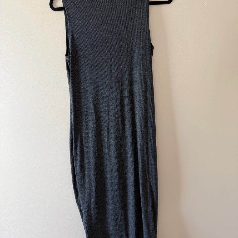 Fashion Nova Charcoal Gray Sleeveless Maxi Dress